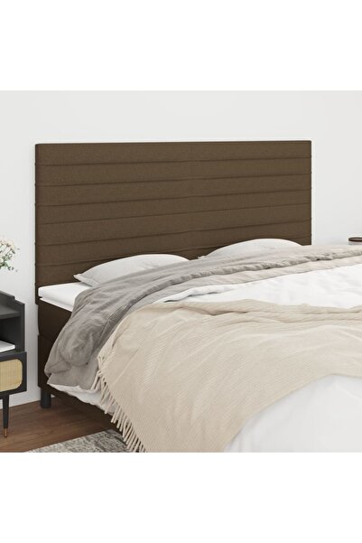 Concept Tăblii de pat, 4 buc, maro închis, 100x5x78/88 cm, textil