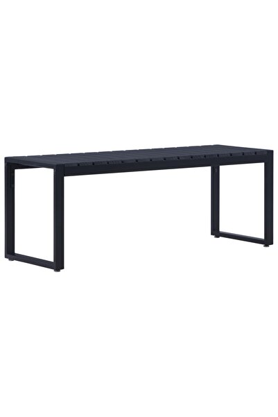 Concept Παγκάκι κήπου, μαύρο, 120,5 cm, σανίδα PS