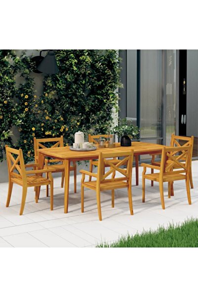 Concept Καρέκλες εξωτερικού χώρου, 6 τεμ., από μασίφ ξύλο ακακίας