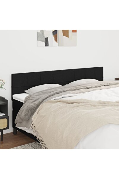 Concept Tăblii de pat, 2 buc, negru, 90x5x78/88 cm, textil