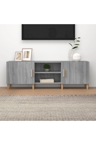 Concept Comodă TV, gri sonoma, 150x30x50 cm, lemn prelucrat