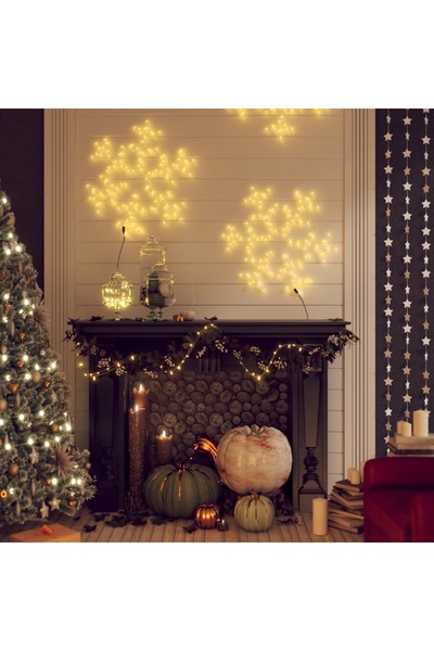 Concept Χριστουγεννιάτικο ειδώλιο χιονονιφάδας, 144 θερμά λευκά LED