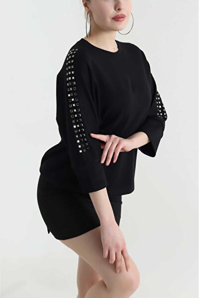 IŞILDA FASHION Μπλούζα με στάμπα πέτρας