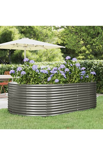 Concept Jardinieră de grădină, gri, 212x140x68 cm, oțel