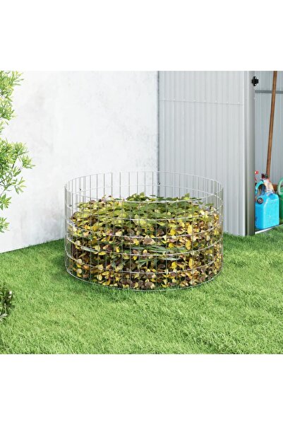 Concept Compostor de grădină, Ø100x50 cm, oțel galvanizat