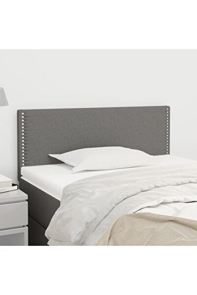 Concept Tăblie de pat, gri închis, 80x5x78/88 cm, textil