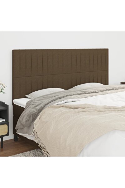 Concept Tăblii de pat, 4 buc, maro închis, 100x5x78/88 cm, textil