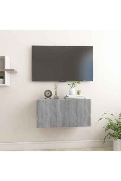 Concept Dulap TV suspendat, gri sonoma, 60x30x30 cm, lemn prelucrat