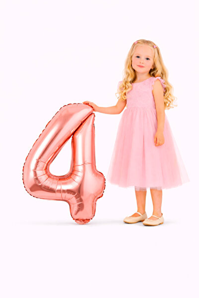 Yusuf Dirik YD Party Supplies بالون فويلو على شكل رقم 4 مقاس 76 سم 34 بوصة