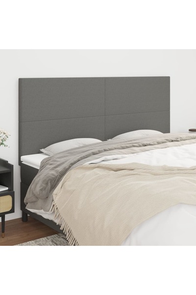 Concept Tăblii de pat, 4 buc, gri închis, 100x5x78/88 cm, textil