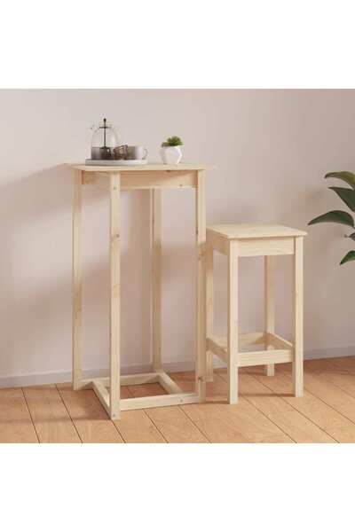 Concept Τραπέζι μπαρ, 60x60x110 εκ., μασίφ ξύλο πεύκου