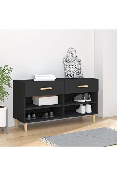 Concept Pantofar, negru, 102x35x55 cm, lemn compozit