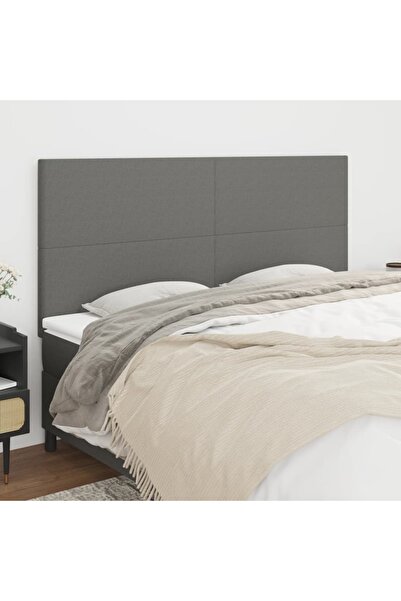 Concept Tăblii de pat, 4 buc, gri închis, 80x5x78/88 cm, textil