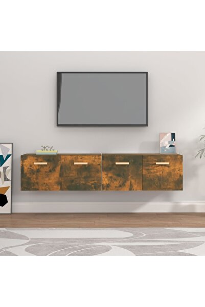 Concept Ντουλάπια τοίχου, 2 τεμ., καπνιστή δρυς, 80x35x36,5 cm, ξύλο