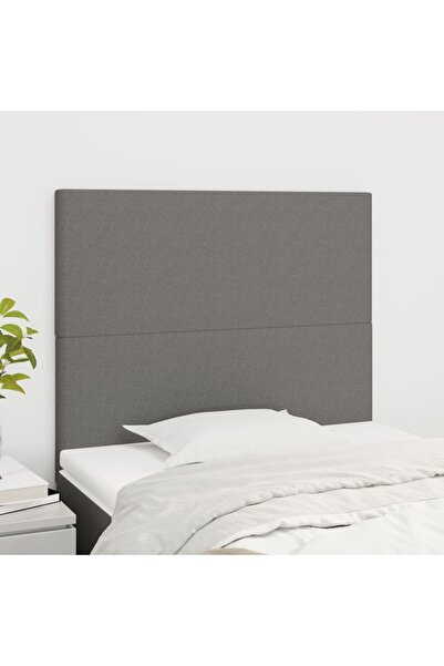 Concept Tăblii de pat, 2 buc, gri închis, 80x5x78/88 cm, textil