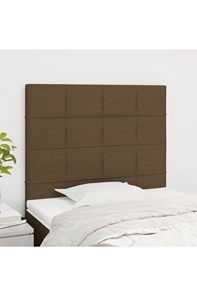 Concept Tăblii de pat, 2 buc, maro închis, 80x5x78/88 cm, textil