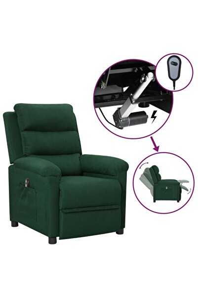 Concept Ανακλινόμενη πολυθρόνα με ανυψωτικό, σκούρο πράσινο, ύφασμα