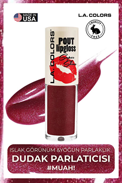 L.A Colors Pout Shiny Lipgloss - Islak Görünümlü Yoğun Parlaklık Veren Dudak ...