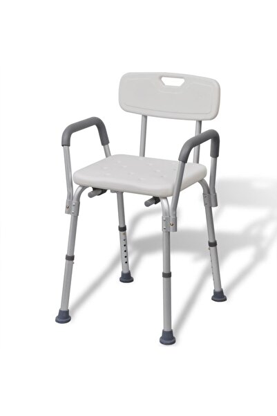 Concept Πολυθρόνα ντους, λευκή, αλουμινίου