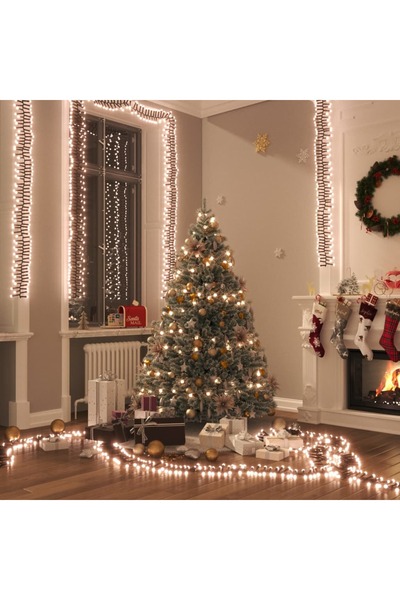 Concept Instalație tip cluster cu 3000 LED-uri, alb cald, 60 m, PVC