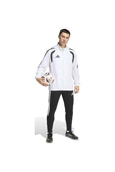 adidas Tiro 26L Wb JY9733-JY9734 Kapüşonlu Yağmurluk Eşofman Üstü Erkek Ceket BEYAZ