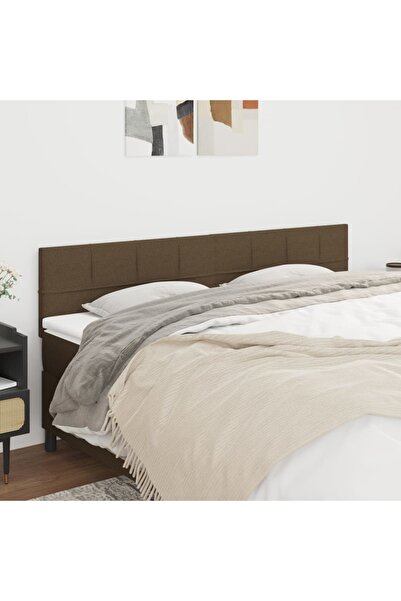 Concept Tăblii de pat, 2 buc, maro închis, 90x5x78/88 cm, textil