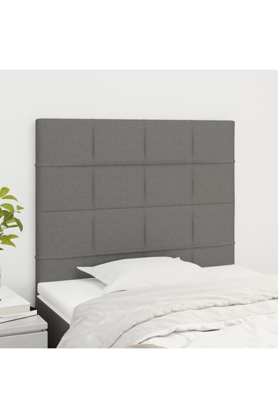 Concept Κομοδίνα, 2 τεμ., σκούρο γκρι, 100x5x78/88 cm, ύφασμα