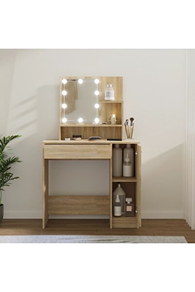 Concept Μπουντουάρ LED, sonoma δρυς, 86,5x35x136 εκ.