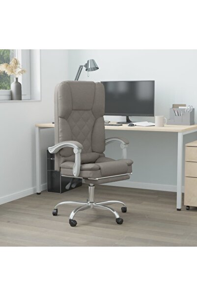 Concept Ανακλινόμενη καρέκλα γραφείου με δυνατότητα μασάζ, γκρι-μπεζ, ύφασμα