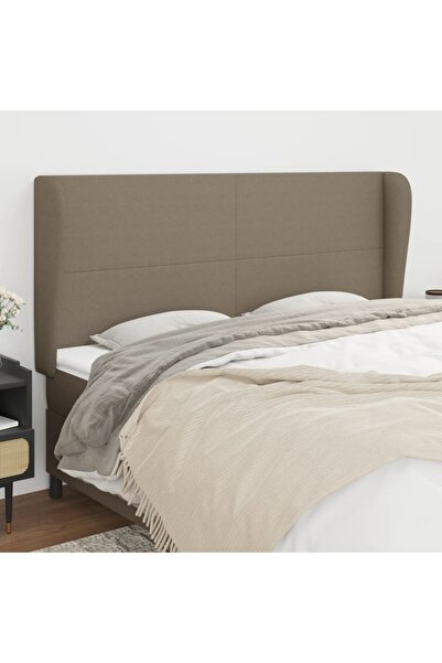 Concept Tăblie de pat cu aripioare gri taupe 163x23x118/128 cm textil