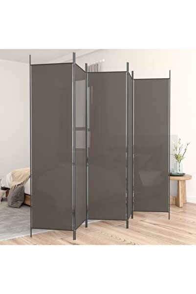 Concept Paravan de cameră cu 4 panouri, antracit, 250x200 cm, textil
