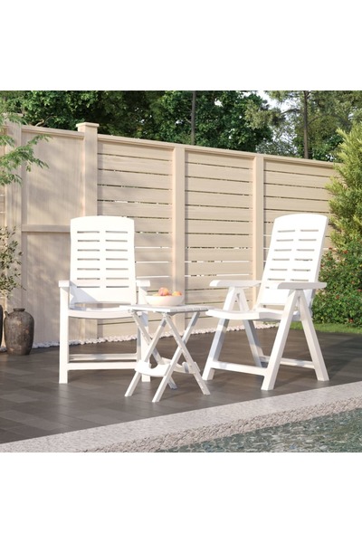 Concept Σετ επίπλων κήπου, 3 τεμάχια, λευκό, πολυπροπυλένιο
