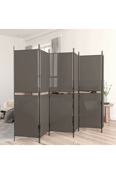 Concept Paravan de cameră cu 6 panouri, antracit, 300 x 180 cm, textil