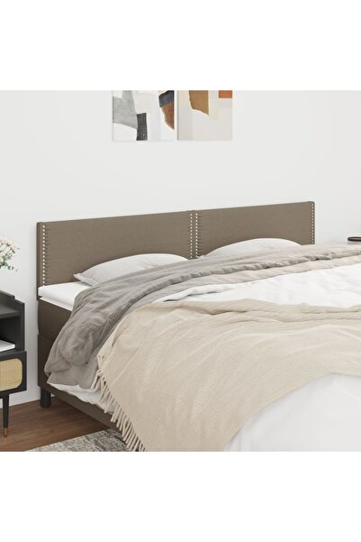 Concept Tăblii de pat, 2 buc, gri taupe, 100x5x78/88 cm, textil