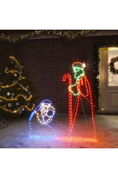 Concept Χριστουγεννιάτικο ειδώλιο Αγίας Μαρίας και Ιωσήφ, 264 LED