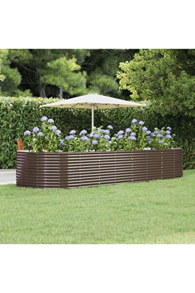 Concept Γλάστρα κήπου, καφέ, 367x140x68 cm, ατσάλινη
