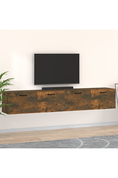 Concept Ντουλάπια τοίχου 2 τεμ. καπνιστή δρυς 100x36,5x35 εκ. ξύλο