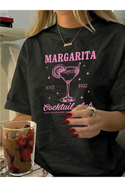Marco Fresco Unisex Casual κοντομάνικο μπλουζάκι Margarita Cocktail Pink με τ...