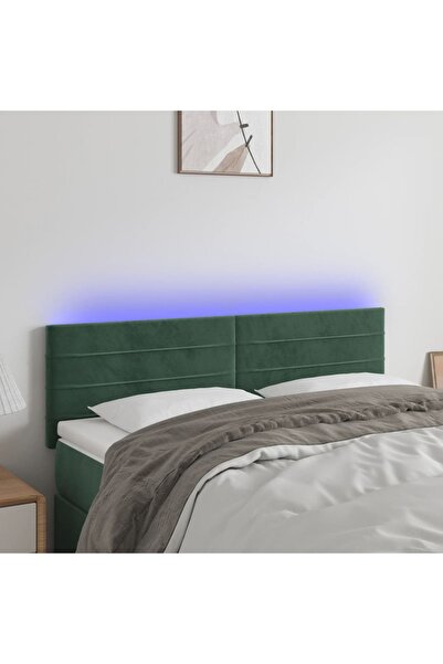 Concept Κεφαλάρι LED, σκούρο πράσινο, 144x5x78/88 cm, Βελούδο