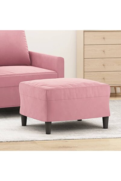 Concept Taburet, roz, 60x50x41 cm, catifea