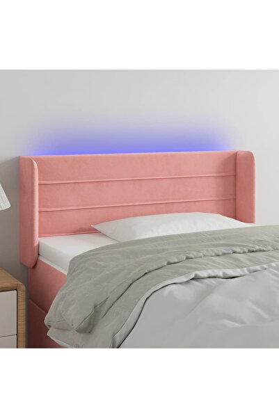 Concept Κεφαλάρι LED, ροζ, 93x16x78/88 cm, Βελούδο