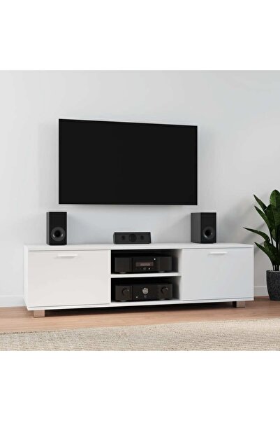 Concept Comodă TV, alb, 140x40,5x35 cm, lemn prelucrat