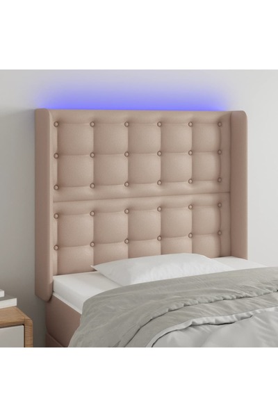 Concept Κεφαλάρι LED cappuccino 83x16x118/128cm οικολογικό Δερμάτινο