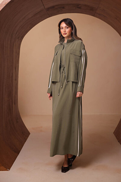 VAYNES Milano Striped Detail Modal Double Dress