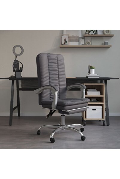 Concept Ανακλινόμενη καρέκλα γραφείου, γκρι, οικολογικό Δερμάτινο