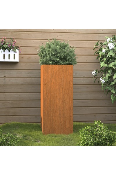 Concept Γλάστρα, γκρι, 32x27,5x75 cm, ατσάλι Corten