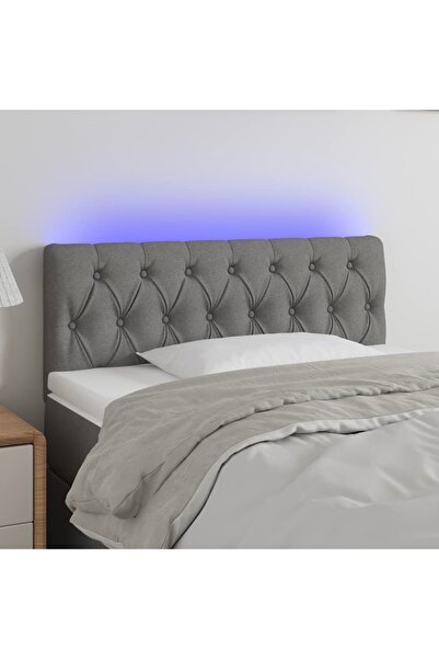 Concept Κεφαλάρι LED, σκούρο γκρι, 100x7x78/88 cm, ύφασμα