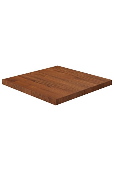 Concept Σκούρο καφέ τετράγωνη επιφάνεια τραπεζιού από επεξεργασμένο ξύλο δρυό...