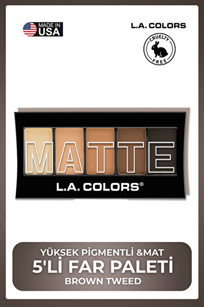L.A Colors 5 Color Matte Eyeshadow - Highly Pigmented, Non-Caking Matte Eyesh...