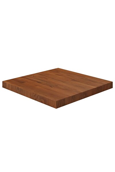Concept Σκούρο καφέ τετράγωνη επιφάνεια τραπεζιού από επεξεργασμένο ξύλο δρυό...